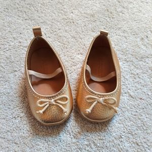 NWOT Soft Soled Gold Flats